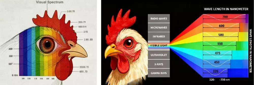 light spectrum for chicken eyes